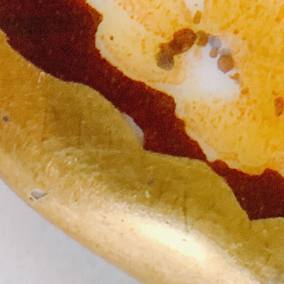 VTG Signed Schumann Bavaria Hand Painted Porcelain Floral Brooch 20s C-Clasp Pin - Picture 4 of 16